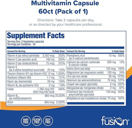 Bariatric Fusion Multivitamin & Mineral  60 capsules