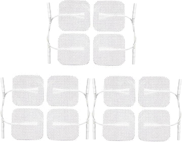 Med-Fit 1 Tens Electrode Pads - 12 Long-Lasting Self-Adhesive Pads (3 Packs Of 4) For Tens Machines