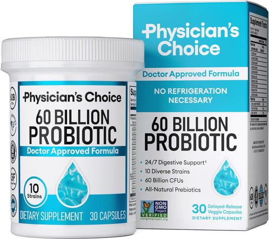 Physician's CHOICE - Pediatric & Adult Gut Care Bundle: Kids Probiotic + 60 Billion Probiotic