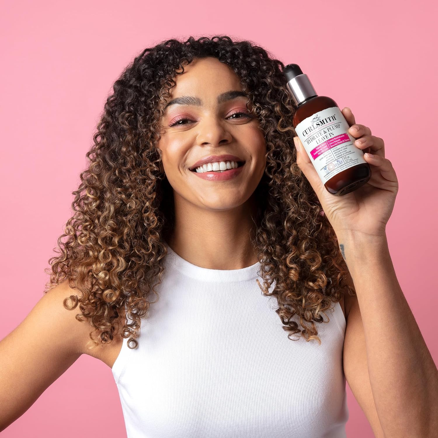 Curlsmith - Hydrate & Plump Leave In Hair Conditioner, Volumizing And Nourishing For Wavy, Curly Or Coily Hair, Vegan (237Ml/8Fl Oz)