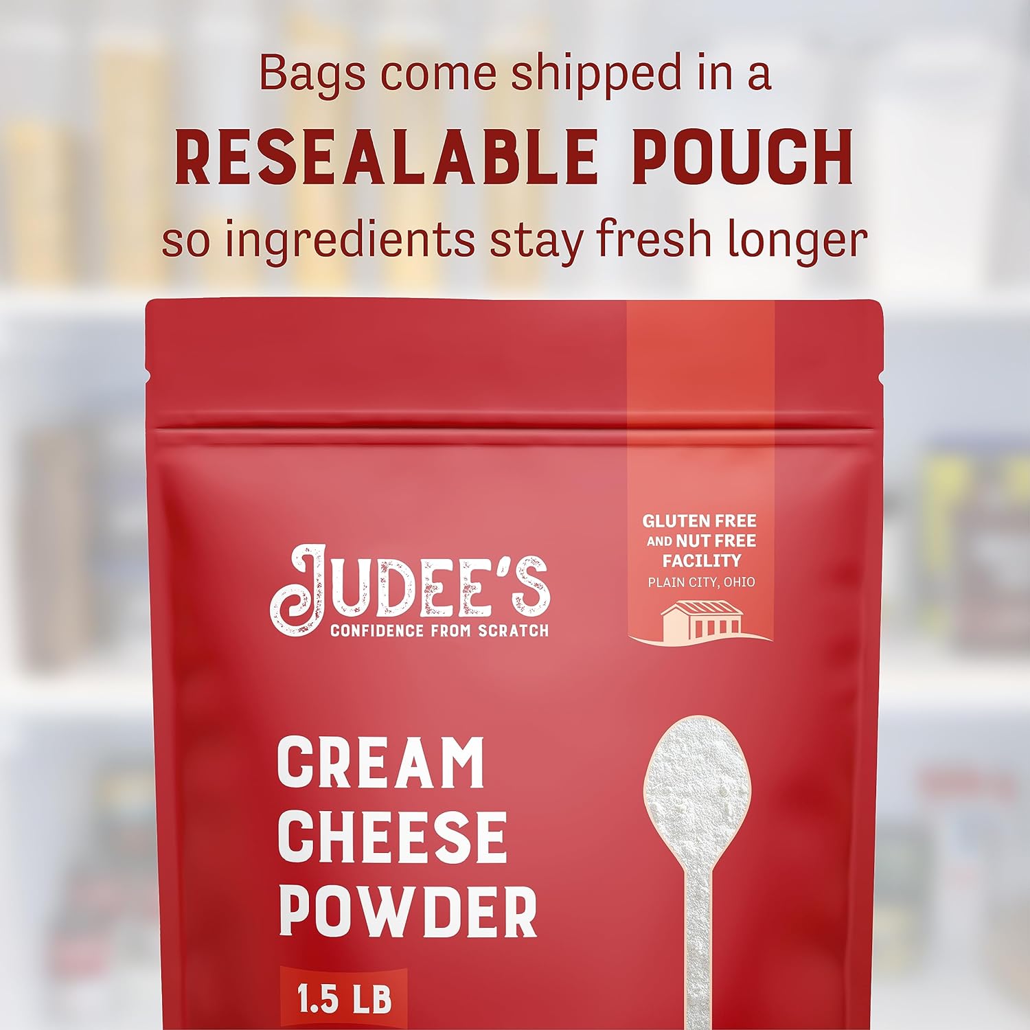 Judee's Powdered Cream Cheese - 1.5 lb (24 oz) - Delicious and 100% Gluten-Free and Keto-Friendly - Great for Dips, Spreads and Baking - Made from Real Cream Cheese : Home & Kitchen