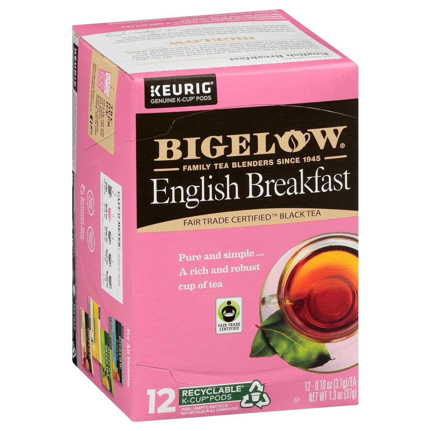 Bigelow Tea English Breakfast Black Tea Keurig K-Cup Pods, Caffeinated Tea Keurig Tea Pods, 12 Count Box (Pack Of 6), 72 Total K-Cup Pods