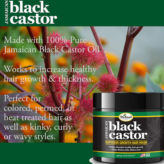 Difeel Superior Growth Jamaican Black Castor Oil Hair Mask 12 Oz