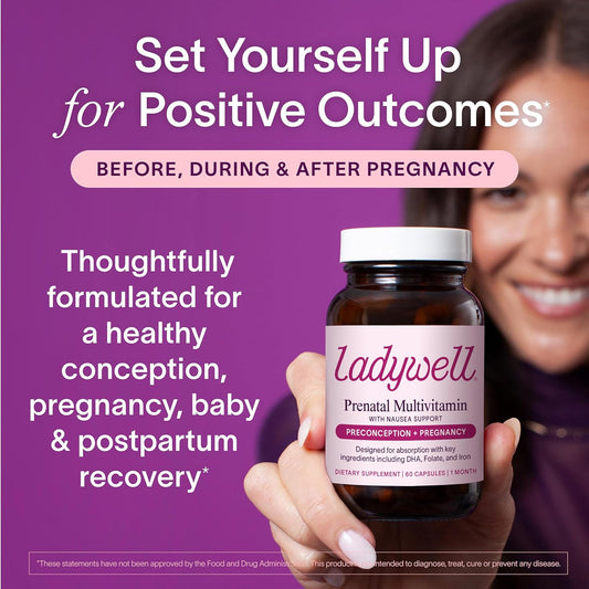 Prenatal Multivitamin | Conception, Pregnancy & Postpartum | Key Ingredients Including Dha, Folate & Iron | Expertly-Formulated & Tested | Designed For Absorption With Nausea Support, 60 Ct
