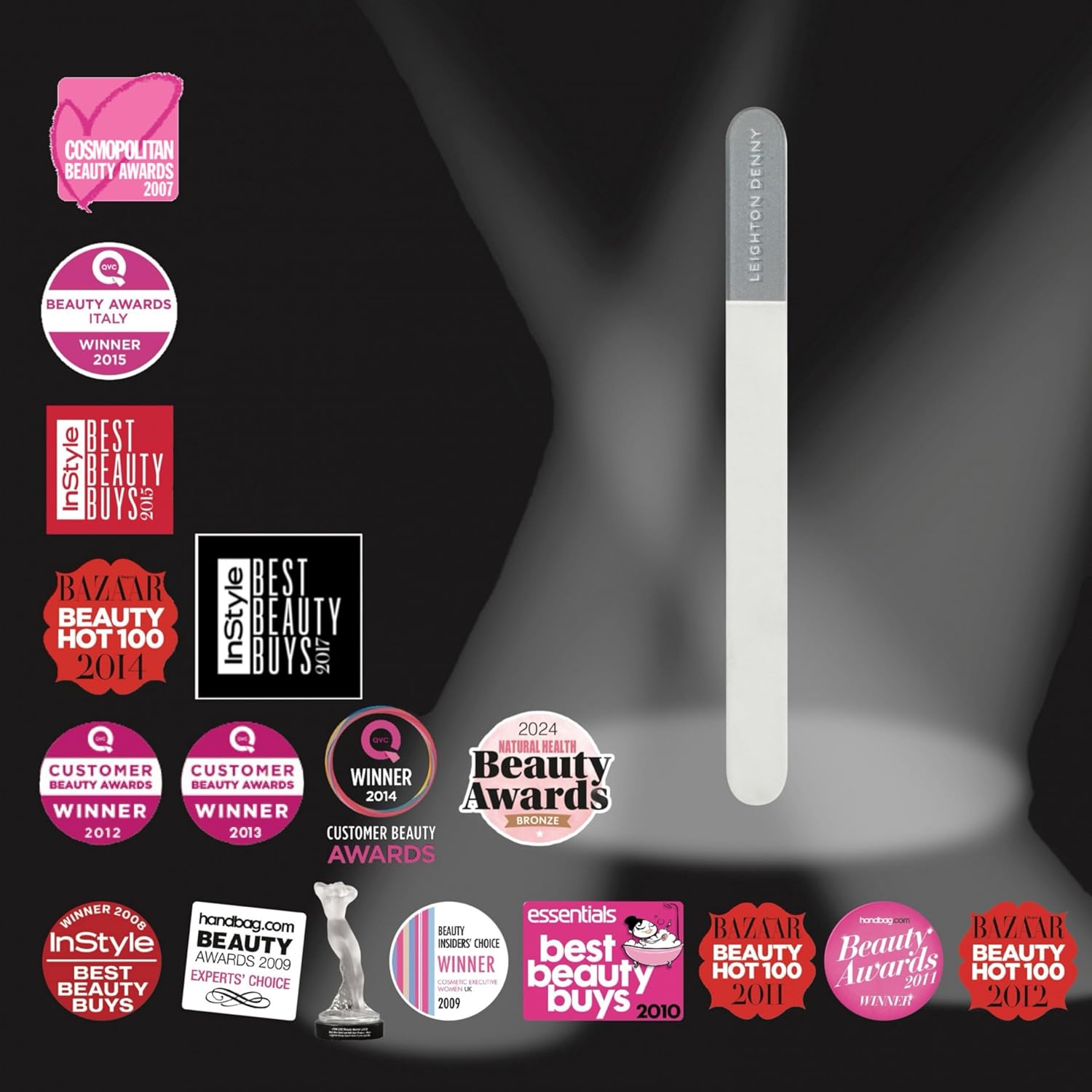 LEIGHTON DENNY Small Crystal Nail File (135mm) with Eco Case : Amazon.co.uk: Beauty