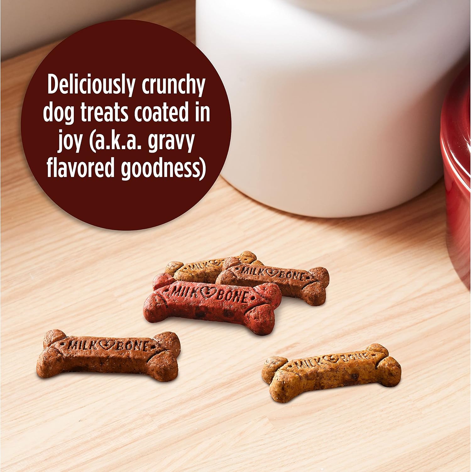 Milk-Bone Gravy Bones Dog Treats with 4 Savory Meat Flavors Coated in Gravy, 19 Ounce (Pack of 12)