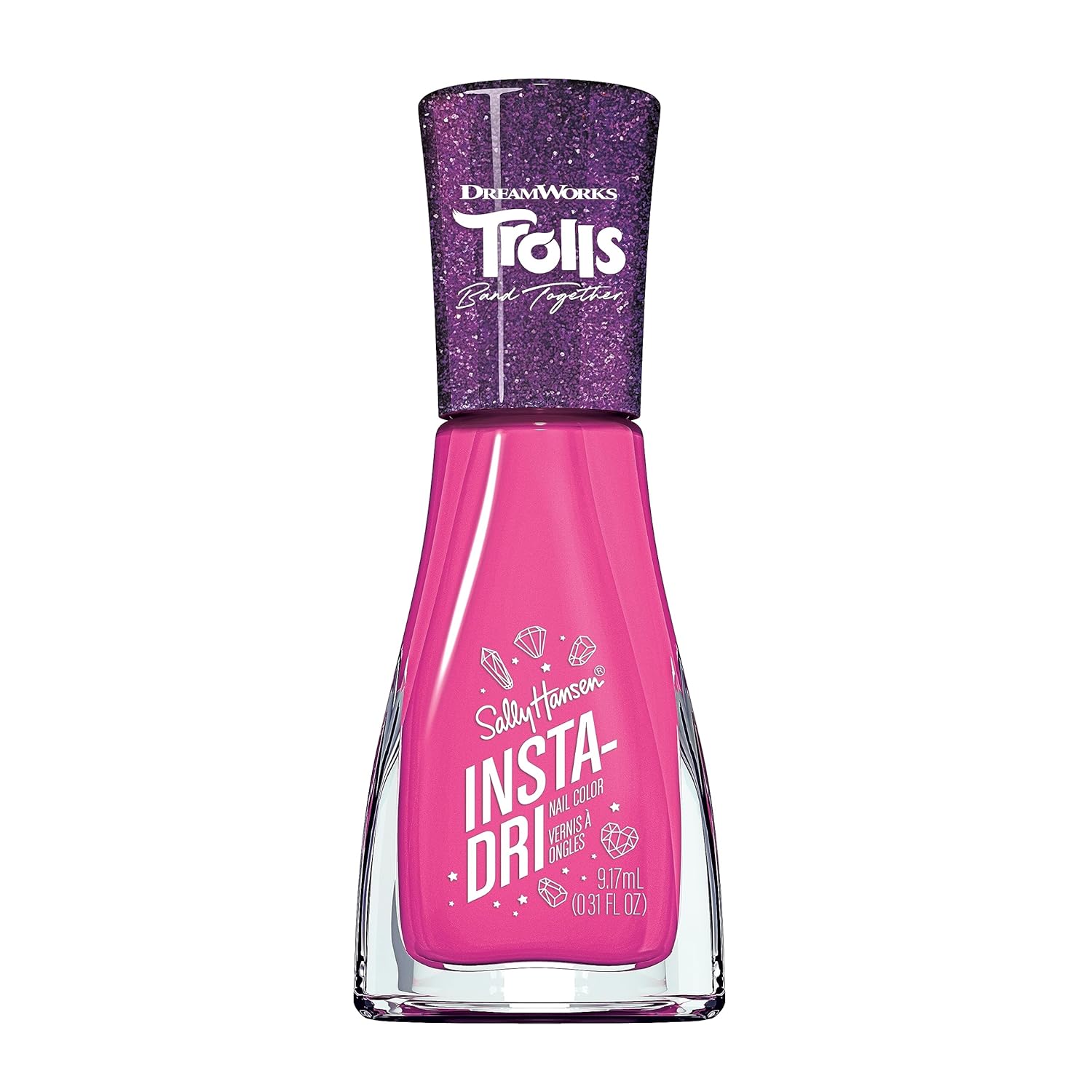 Sally Hansen Insta-Dri X Trolls Nail Polish Collection - Poppilicious - 0.31 Fl Oz