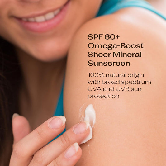 Trilogy Spf 60+ Omega-Boost Sunscreen, Natural, Broad Spectrum Protection For Daily Use, 2.5 Fl Oz