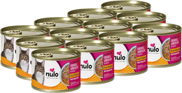 Nulo Grain-Free Real Shreds With Organ Meat Wet Canned Cat & Kitten Food, Chicken And Duck In Broth, 6.0 Ounce, 8 Cans