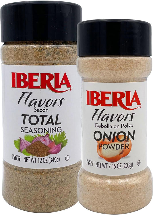 Iberia Onion Powder 7.5 Ounce and Iberia Total Seasoning 12 Ounce : Grocery & Gourmet Food