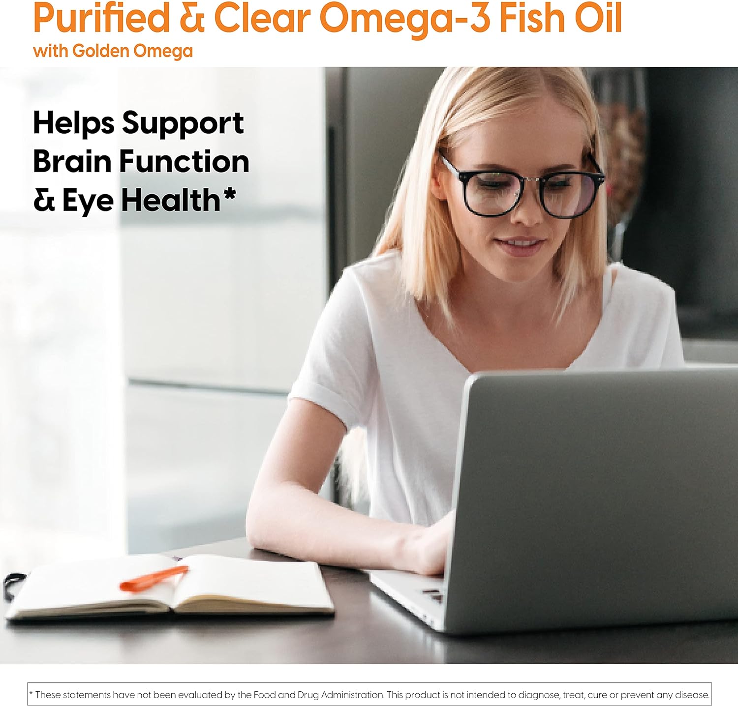 Doctor's Best Purified & Clear Omega 3Fish Oil, No Reflux, Supports Heart, Eyes, Brain & Joint Health, 120 Count (Pack of 1) : Health & Household