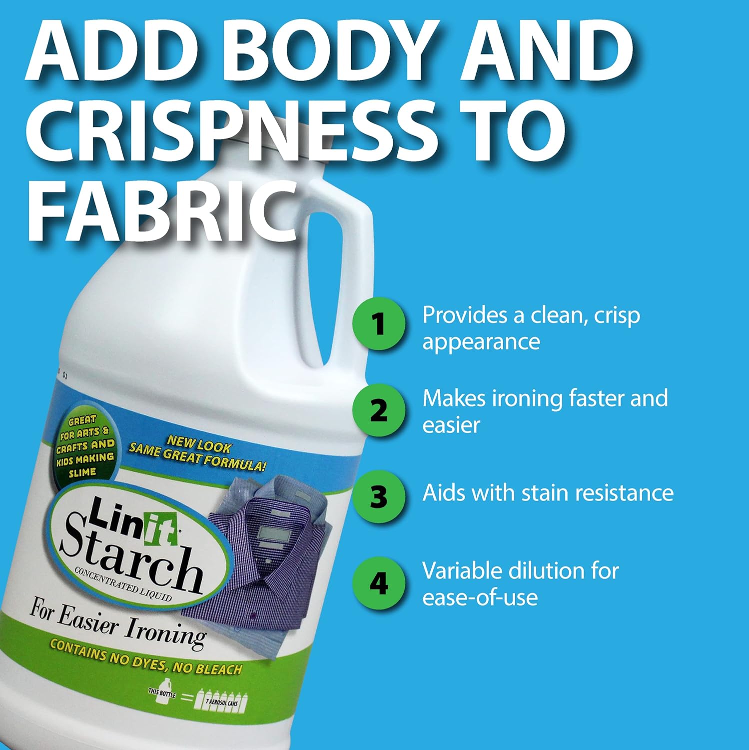 Malco Linit Starch Crisp Classic Finish 64 oz. : Laundry Starch : Health & Household