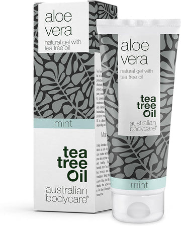 Tea Tree Oil Australian Bodycare Aloe Vera Gel 100 Ml,Australian Bodycare,Aloe Vera After Sun Lotion,Natural Aloe Vera, Tea Tree Oil & Mint,Cooling & Moisturizing,Vegan