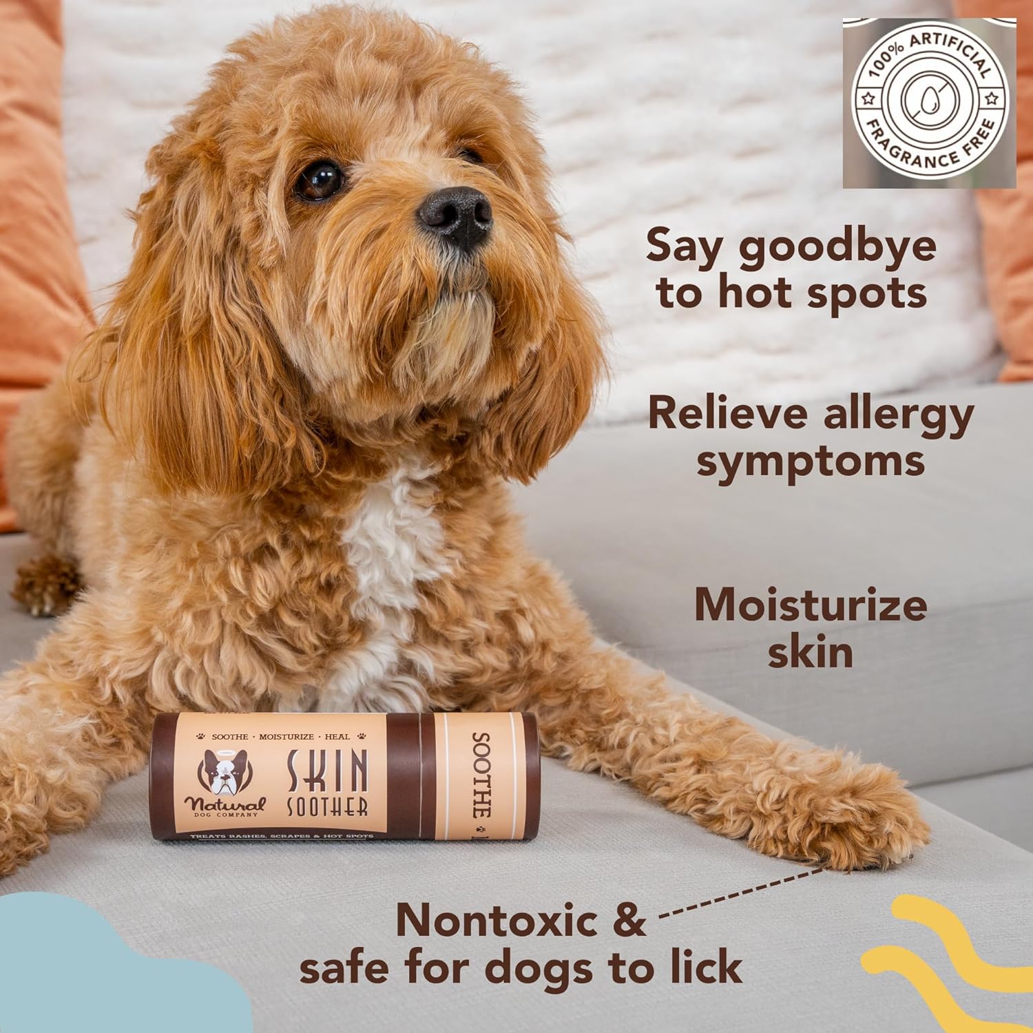 Natural Dog Company Skin & Coat Essentials Bundle, Skin & Coat Supplement + Skin Soother Healing Balm, Promotes Healthy Skin & Coat and Relieves Dry, Itchy Skin : Pet Supplies