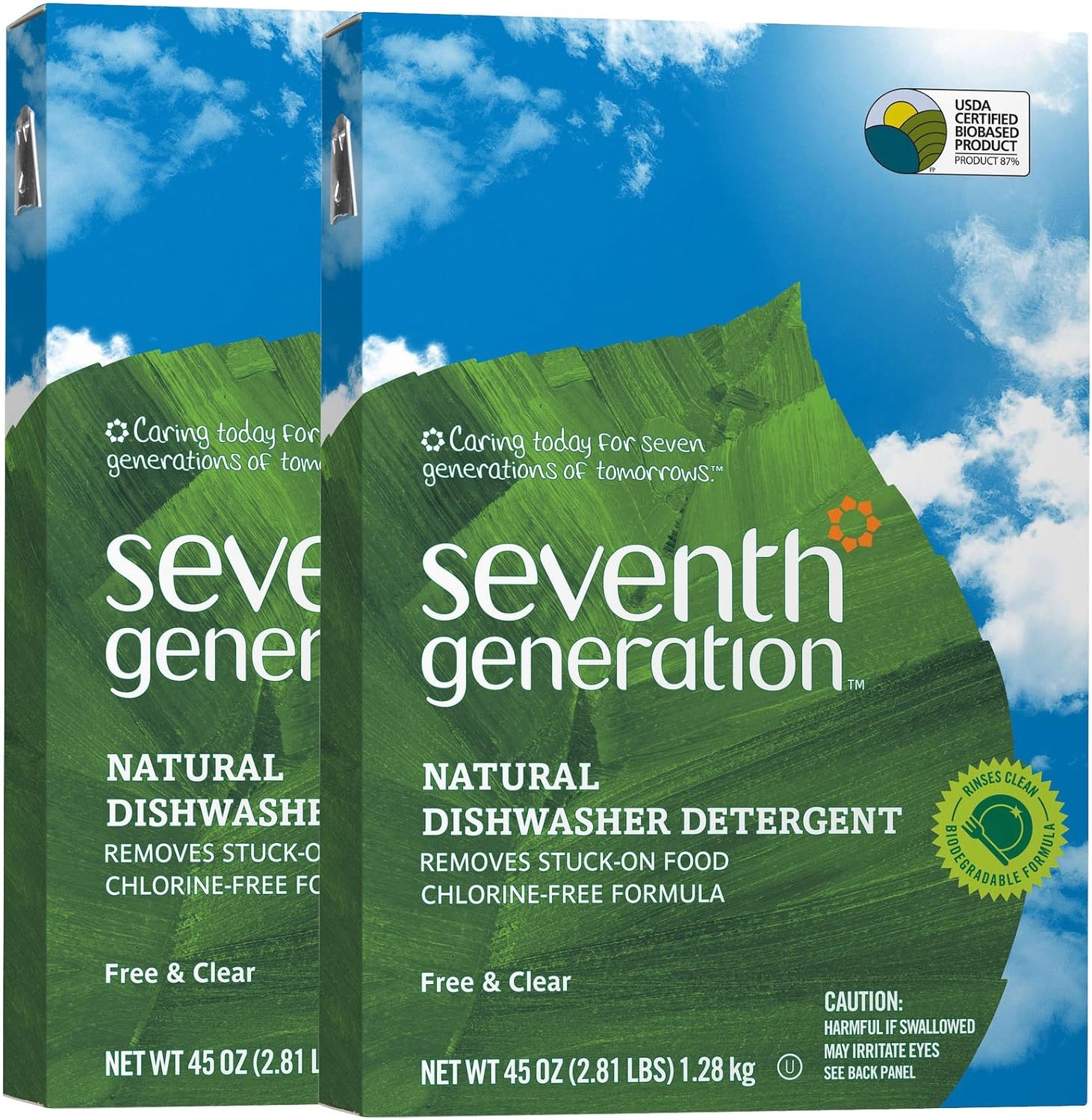 Seventh Generation Auto Dish Powder - 45 oz - 2 pk