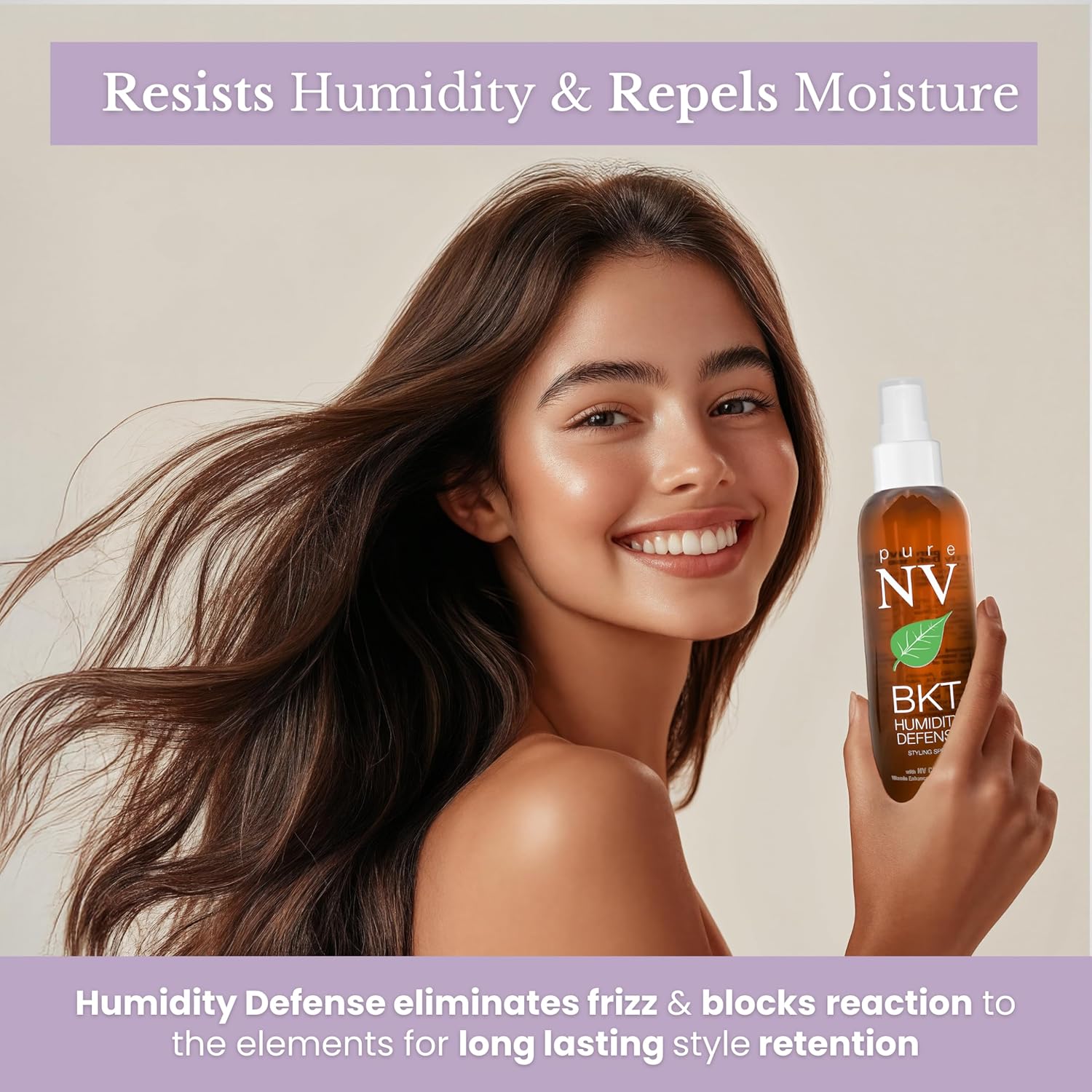Pure Nv Humidity Defense Custom Hold Hairspray Resists Humidity & Repels Moisture, Keratin, Collagen & Argan Oil Infused To Repair, Restore & Strengthen 8.5 Oz. : Beauty & Personal Care