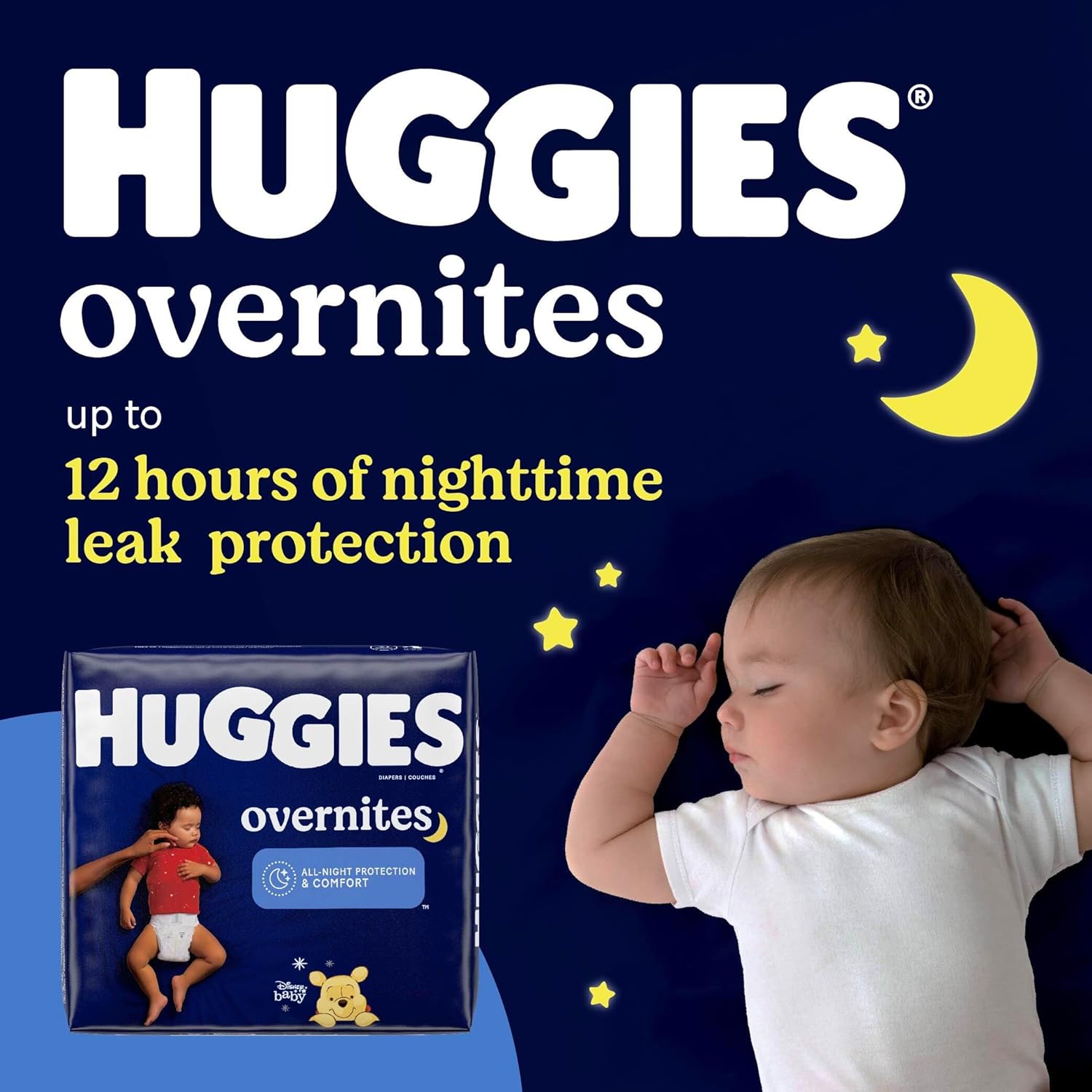 Huggies Little Movers + Overnites Bundle: Huggies Little Movers Baby Diapers, Size 3 (16-27 Lbs), 156Ct (6 Packs Of 26) & Huggies Overnites Overnight Diapers, Size 3 (16-27 Lbs), 132Ct (2 Packs Of 66)