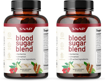 Snap Supplements Blood Sugar Blend - Support Healthy Blood Sugar, 60 Capsules (Pack Of 2)