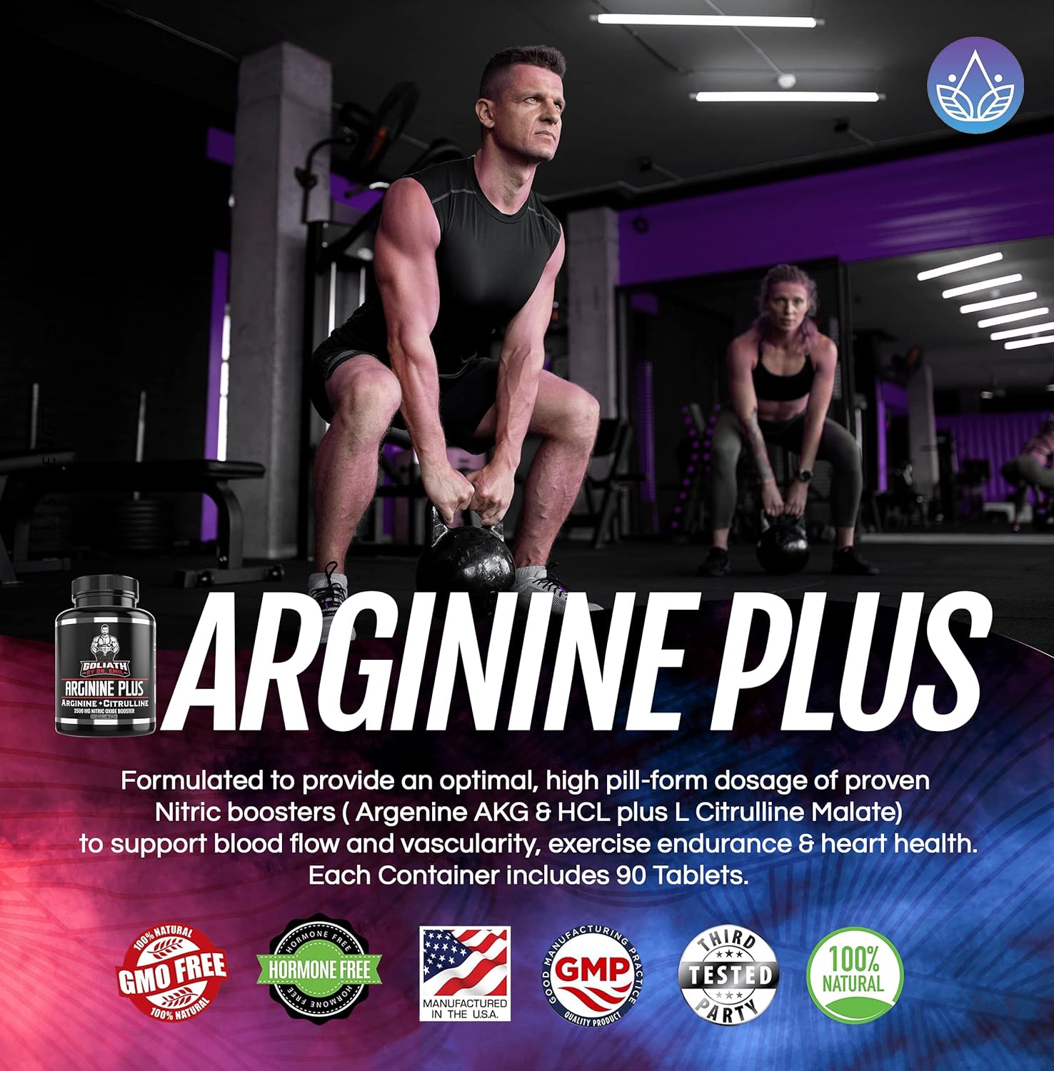 Dr. Emil's ARGININE Plus - L Arginine + L Citrulline - 2500 MG High Dose NO Booster Tablets - Nitric Oxide Supplement for Vascularity and Heart Health (Arginine AAKG and Citrulline Malate 2:1) : Health & Household