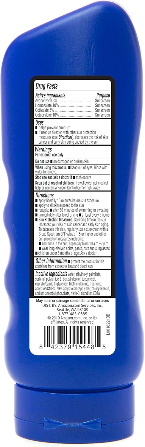 Amazon Brand - Solimo Sport Sunscreen Lotion, Spf 30, Formulated Without Octinoxate & Oxybenzone, Broad Spectrum Uva/Uvb Protection, Unscented, 8 Fl Oz (Pack Of 1)