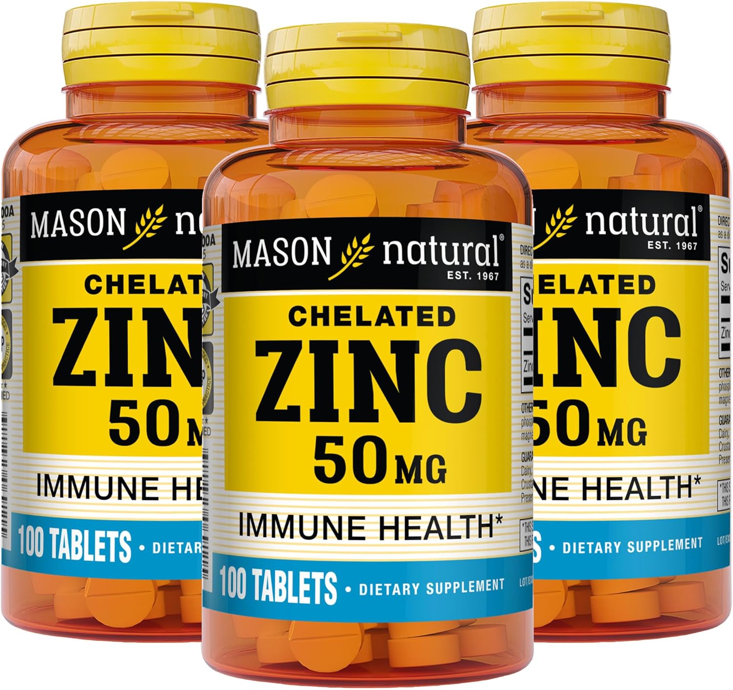 Mason Natural Zinc 50 mg - Improved Immune System Function, Supports A