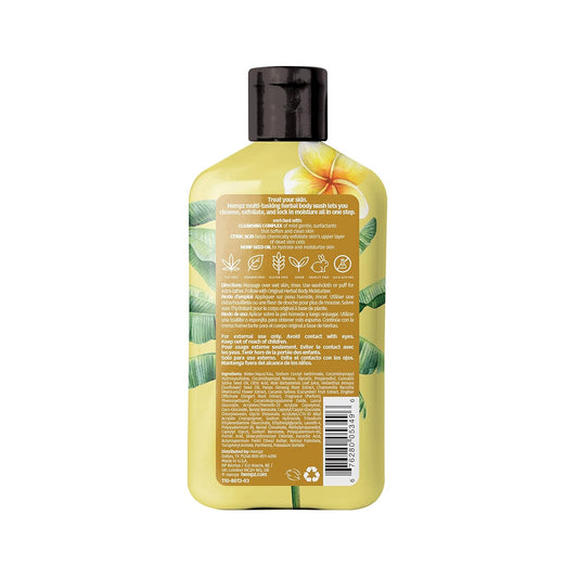 Hempz Body Wash - Original Floral & Banana - Hydrating For Sensitive Skin, Scented, Exfoliating With Shea Butter, Pure Hemp Seed Oil, And Algae For Sensitive Skin - 17 Fl Oz