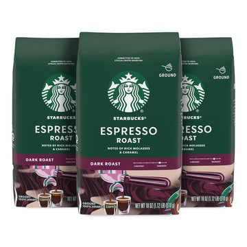 Starbucks Espresso Roast – Ground Coffee 3x18oz Multipack