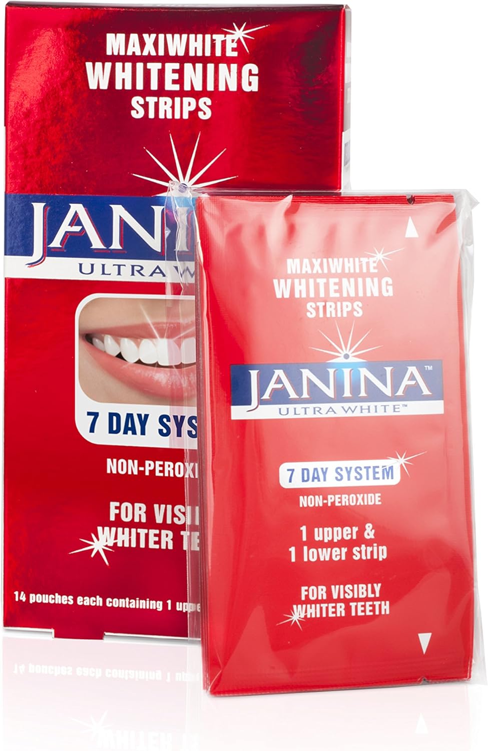 Janina Ultra White Maxiwhite Whitening Strips, 14-Count