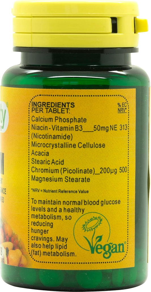 Veganicity Chromium 200µg : Metabolism Health : 60 Tablets