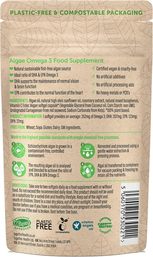 Algae Omega 3 – Together Health – Pure Algae Omega 3 – Unique Plant So30 Grams