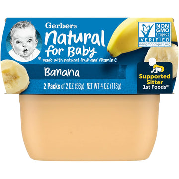 Gerber Banana Puree Baby Food, 4 Fl Oz