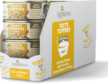 Applaws 100% Natural Wet Dog Food Tins, Grain Free Chicken with Vegetables Stew, 156g (Pack of 12)?TT3510CE-A