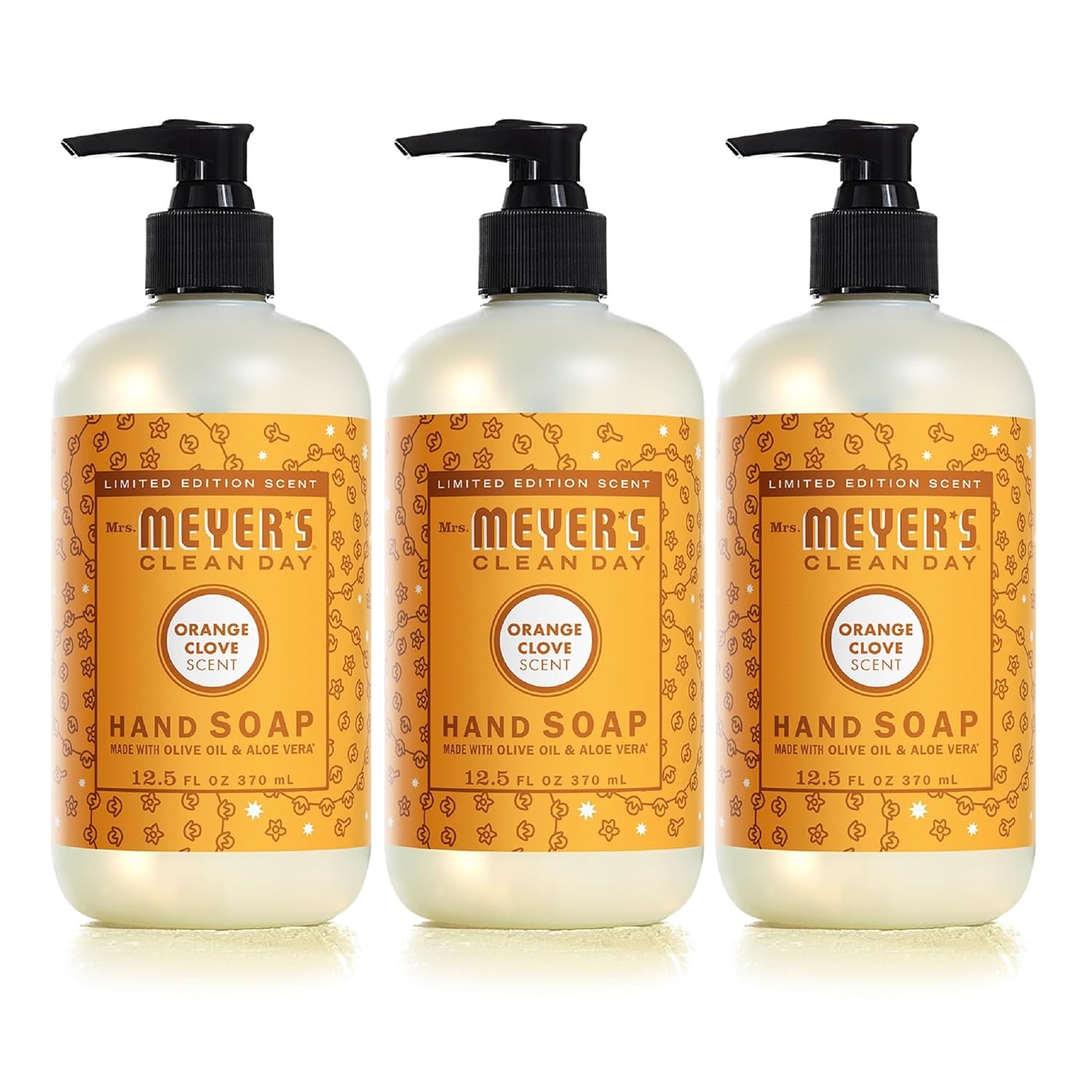 Mrs. Meyer'S Clean Day, Liquid, Orange Clove, 12.5 Ounce (12.5 Ounce (Pack Of 3))