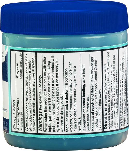 Thera|Care Pain Relieving Menthol Gel | Temporarily Relieves The Minor Aches And Pains Of Muscles And Joints | Size: 8 Oz