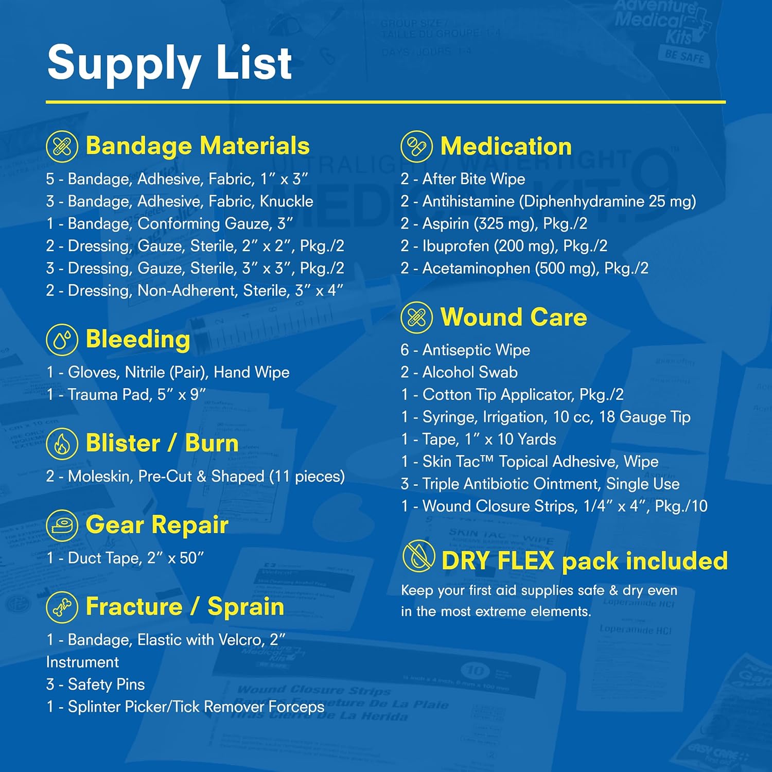 Adventure Medical Kits Ultralight Watertight .9 Medical First Aid Kit : Health & Household