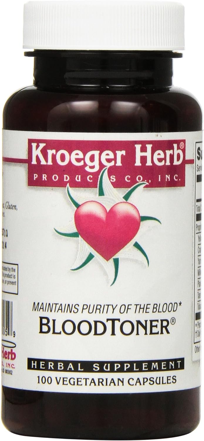 Kroeger Herb Capsules, Blood Toner Vegetarian, 100 Count