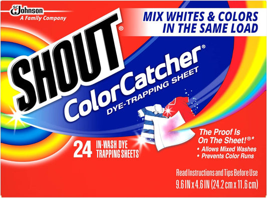 SHOUT Color Catcher, Dye-Trapping Sheets, 24 Sheets
