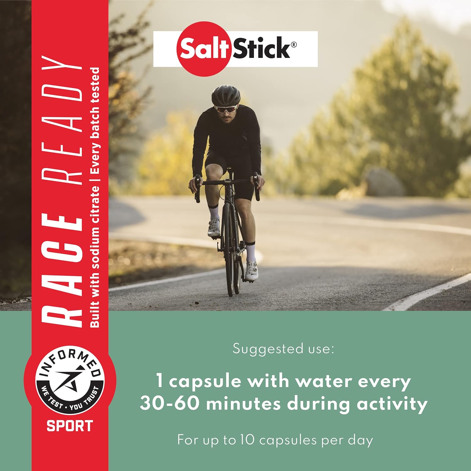 SaltStick Electrolytes with Caffeine - Salt Pills and Electrolytes for Running, Hydration, Leg Cramps Relief, Sports Recovery, Hiking Essentials - Salt, Magnesium, Potassium, Vitamin D3 - 100 Count : Toker Engineering LLC: Health & Household