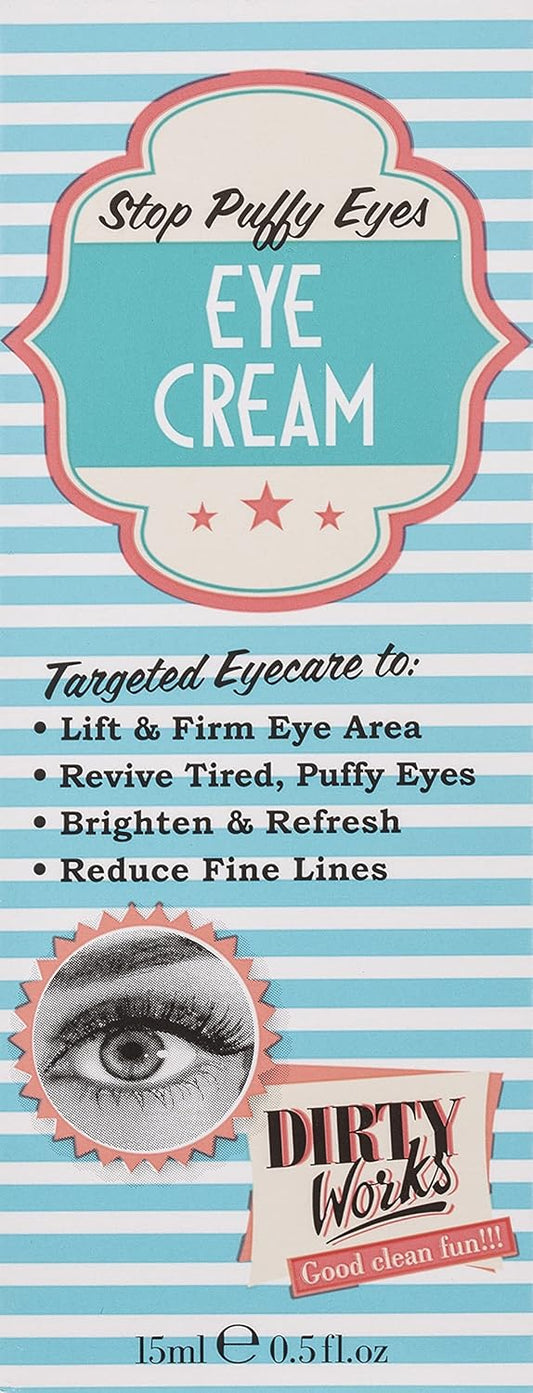 Stop Puffy Eyes Perfecting Eye Cream - Boosted With A Proven Eye Tightening Peptide, Stimulating Caffeine To Improve Circulation And Light Reflectors To Help Brighten Dark Circles