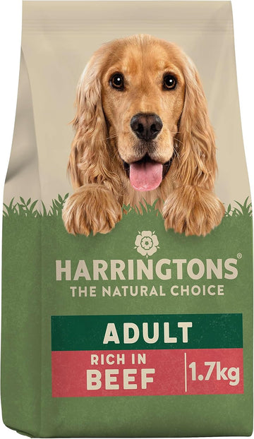 Harringtons Complete Dry Adult Dog Food Beef and Rice 1.7 kg (Pack of 4) - Made with All Natural Ingredients