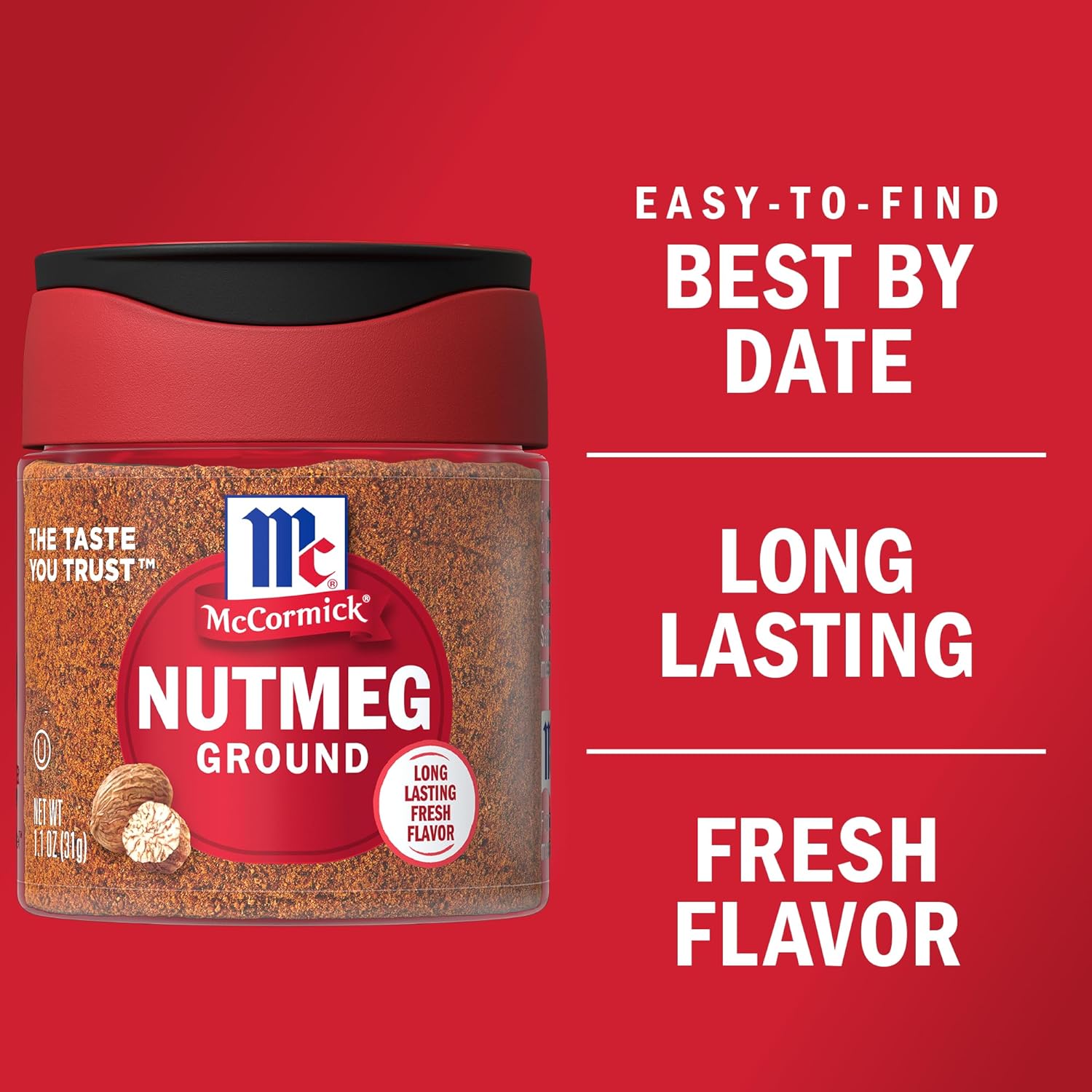 McCormick Ground Nutmeg, 1.1 oz (Pack of 6) : Nutmeg Spices And Herbs : Grocery & Gourmet Food