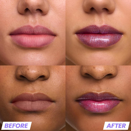 Wonderskin Lip Gloss Blading Top Gloss, Red Glitter, Hydrating And High Shine Finish Lip Makeup (Red Glitter)