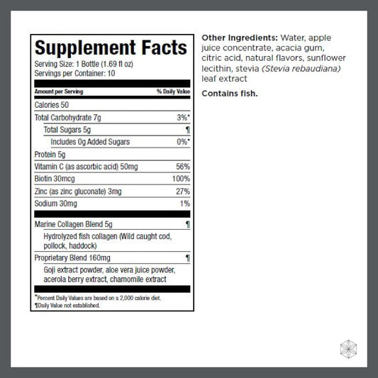 Isagenix Collagen Elixir - Drink With Marine Collagen Peptides - Support A Youthful Appearance With Vitamin C, Zinc & Biotin - 50 Ml