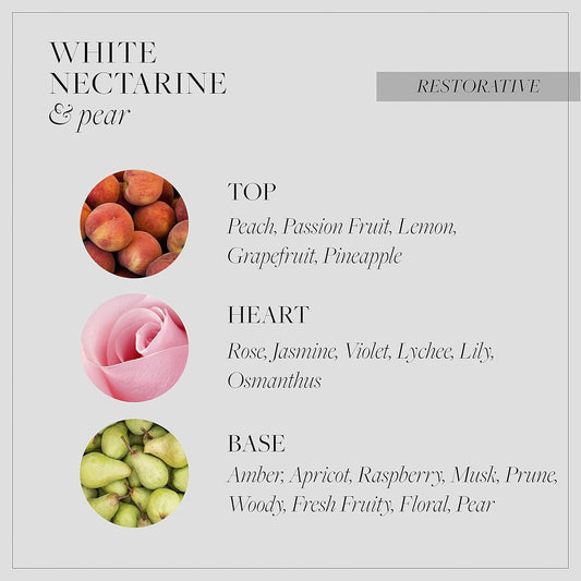 Grace Cole Body Spray 250Ml - White Nectarine & Pear Fragrance - Womens Hair & Body Mist - Refreshing, Moisturising Spray With Essential Oils - Vegan - Made In England