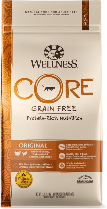 Wellness Core Grain-Free Original Formula Dry Cat Food, 2 Pound Bag