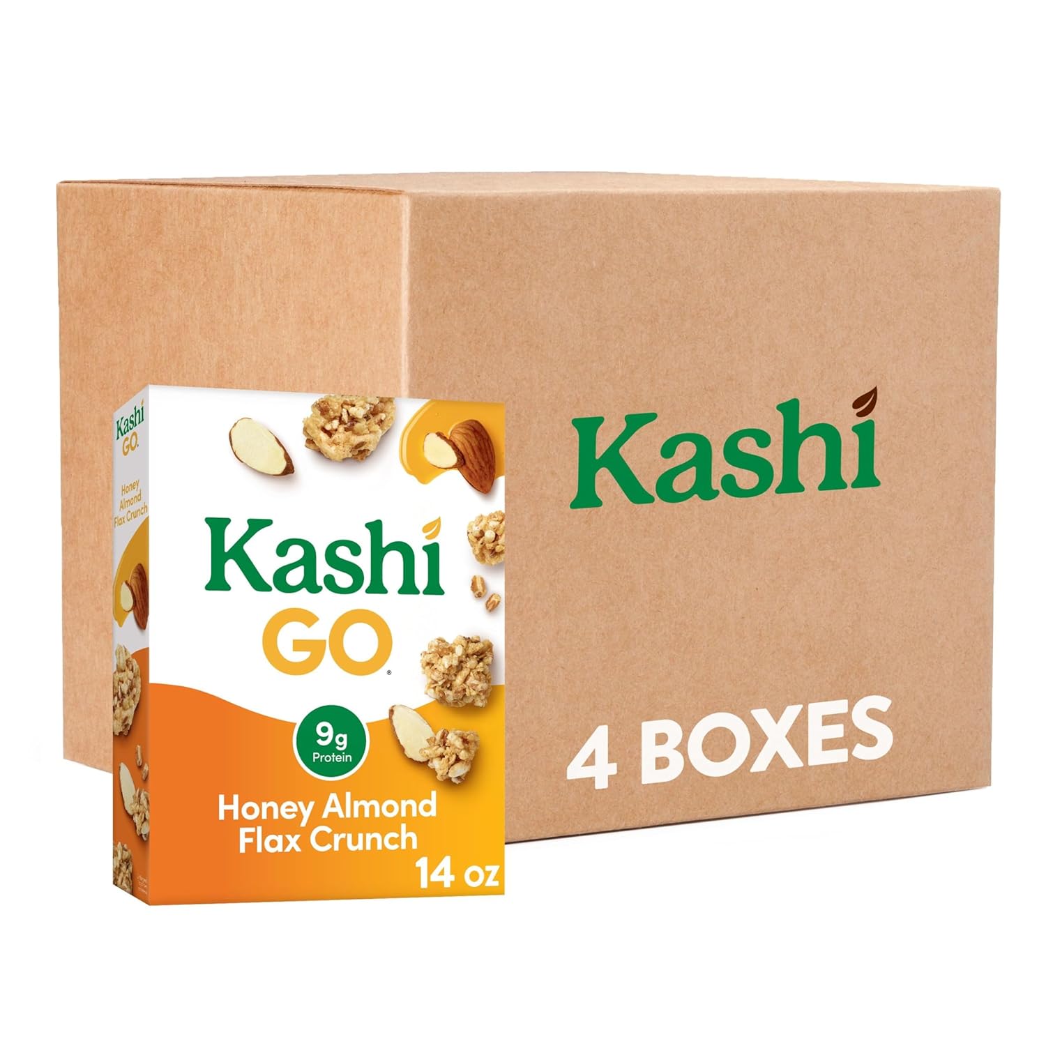 Kashi Go Breakfast Cereal, Vegan Protein, Fiber Cereal, Toasted Berry Crisp, 14Oz Box (1 Box)