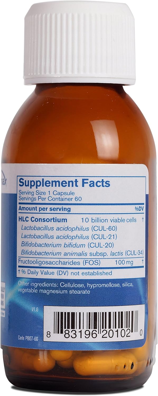 Pharmax Hlc High Potency Capsules | Probiotics To Promote Gastrointestinal Health In Adults And Children | 60 Capsules : Health & Household