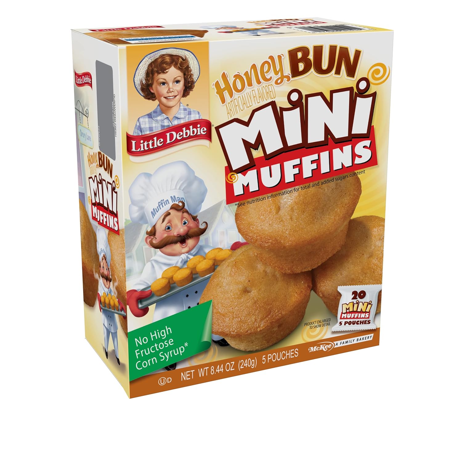 Little Debbie Honey Bun Mini Muffins, 40-1.7 OZ Pouches (8 Boxes) : Grocery & Gourmet Food