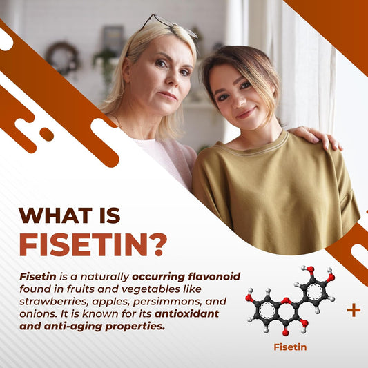 Fisetin 10-In-1 Formula - With Spermidine Quercetin Resveratrol, Elderberry, Turmeric Non-Gmo, Gluten-Free, Soy-Free