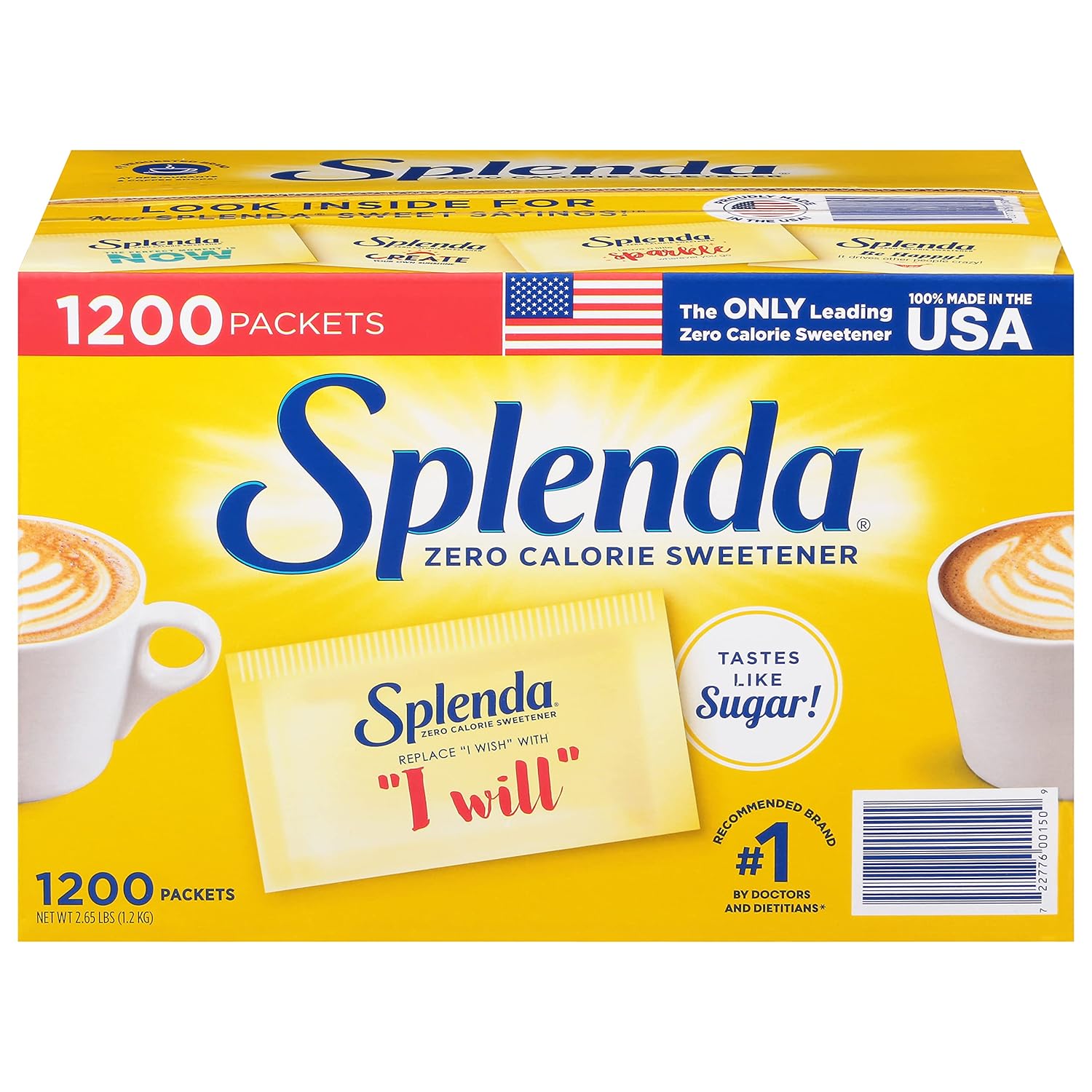 Splenda No Calorie Sweetener, Single-Serve Packets (1200 Count)